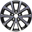 ALY70006U45N Aluminum Painted Black Wheel, 16 in. X 6.5 in., 5 x 112 mm Bolt Pattern
