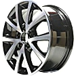 ALY70006U45N Aluminum Painted Black Wheel, 16 in. X 6.5 in., 5 x 112 mm Bolt Pattern