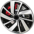 ALY70060U45N Aluminum Painted Black Wheel, 18 in. X 7.5 in., 5 x 112 mm Bolt Pattern