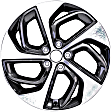 ALY70895U30N Aluminum Charcoal Wheel, 19 in. X 7.5 in., 5 x 4.5 in. Bolt Pattern