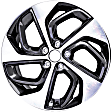 ALY70895U30N Aluminum Charcoal Wheel, 19 in. X 7.5 in., 5 x 4.5 in. Bolt Pattern