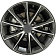 ALY75172U30N Aluminum Charcoal Wheel, 18 in. X 7.5 in., 5 x 4.5 in. Bolt Pattern
