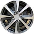 ALY75228U30N Aluminum Gray Wheel, 15 in. X 5 in., 4 x 100 mm Bolt Pattern