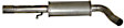 AU30145 Center Muffler, Natural, 1.8L, 4Cyl