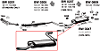 BW0247 Rear Muffler, Natural, 2.0L, 4Cyl
