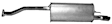 1991 Nissan NX - Muffler, OE Design Center, Natural, 1.6L 4Cyl