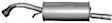 MZ16907 Rear Muffler, Natural, 2.0L, 4Cyl
