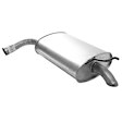 30128 Muffler, Natural, Naturally Aspirated, Welded Assembly, Turn Down Only