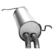 40023 Muffler, Natural, Naturally Aspirated, Hatchback, Welded Assembly, with Dual Outlet