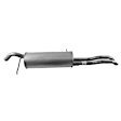50004 Muffler, Natural, Naturally Aspirated, Sedan, Welded Assembly, with Dual Outlet