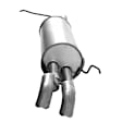 50004 Muffler, Natural, Naturally Aspirated, Sedan, Welded Assembly, with Dual Outlet
