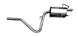 50024 Muffler, Natural, Front Wheel Drive, Welded Assembly