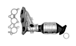 641301 Rear, Driver or Passenger Side Catalytic Converter, 3.5L, 6Cyl, Federal EPA Standard, 46-State Legal (Cannot ship to CA, CO, NY or ME), Direct Fit