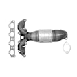 2004 Hyundai Elantra - Front Catalytic Converter, 2.0L 4Cyl, Federal EPA Standard, 46-State Legal (Cannot ship to CA, CO, NY or ME), Manifold Unit, With Curved Outlet