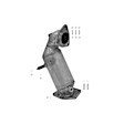 641401 Front, Driver or Passenger Side Catalytic Converter, 2.0L, 4Cyl, Federal EPA Standard, 46-State Legal (Cannot ship to CA, CO, NY or ME), Direct Fit