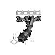 641505 Front, Driver or Passenger Side Catalytic Converter, 2.4L, 4Cyl, Federal EPA Standard, 46-State Legal (Cannot ship to CA, CO, NY or ME), Direct Fit