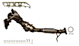 641617 Front, Driver or Passenger Side Catalytic Converter, 2.5L, 4Cyl, Federal EPA Standard, 46-State Legal (Cannot ship to CA, CO, NY or ME), Direct Fit