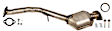 644199 Rear, Driver or Passenger Side Catalytic Converter, 2.5L, 4Cyl, Federal EPA Standard, 46-State Legal (Cannot ship to CA, CO, NY or ME), Direct Fit