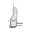 7447 Muffler, Natural, with Single Exhaust, Welded Assembly, O.E. Style Stamped Muffler