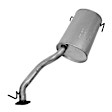 7486 Muffler, Natural, Sedan, All Wheel Drive, Welded Assembly