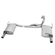 7516 Muffler, Natural, Reuse OE Tips, Welded Assembly