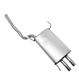 7527 Muffler, Natural, Welded Assembly, Replaces Dual & Single Outlet