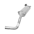 7528 Muffler, Natural, Turbocharged, Front Wheel Drive, Welded Assembly