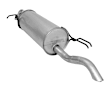 7549 Muffler, Natural, 1.6L, 4Cyl