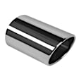 9850 Exhaust Tip - Natural, Stainless Steel, Single, Direct Fit, Sold individually