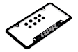 2005 Porsche Cayenne - License Plate Frame - Thick, Black w/ Hiders