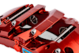BRK00062 2-Piece Directional Series - 370mm. Slotted, Red Powdercoated 6-Piston Caliper, 2-Wheel Set   