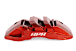 BRK00062 2-Piece Directional Series - 370mm. Slotted, Red Powdercoated 6-Piston Caliper, 2-Wheel Set   