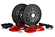 BRK00066 2-Piece Directional Series - 350mm. Slotted, Black Powdercoated 6-Piston Caliper, 2-Wheel Set   