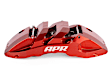 BRK00066 2-Piece Directional Series - 350mm. Slotted, Black Powdercoated 6-Piston Caliper, 2-Wheel Set   