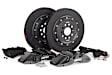 BRK00067 2-Piece Directional Series - 370mm. Slotted, Grey Powdercoated 6-Piston Caliper, 2-Wheel Set   