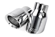 TPK0006 Double-Walled 3.5in. Slash-Cut Tips (Polished Silver) - Set of 2