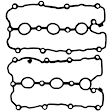 2008 Audi A4 - Valve Cover Gasket, With Spark Plug Tube Seals, 6 Cyl 3.2L, APEX Valve Cover Gasket