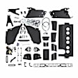 3423160K Front Bumper Black
