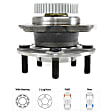 1996-2000 Plymouth Grand Voyager - Rear, Driver or Passenger Side Wheel Hub, With Bearing, 5 x 4.5 in. Bolt Pattern