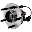 Rear, Driver or Passenger Side Wheel Hub, With Bearing, With Sensor, 5 x 4.5 in. Bolt Pattern