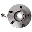 Front, Driver or Passenger Side Wheel Hub, With Bearing, With Sensor, 5 x 4.5 in. Bolt Pattern