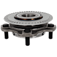 Front, Driver or Passenger Side Wheel Hub, With Bearing, 5 x 5.5 in. Bolt Pattern