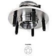 Front, Driver or Passenger Side Wheel Hub, With Bearing, With Sensor, 5 x 5.31 in. Bolt Pattern