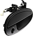 Front, Passenger Side Smooth Black Exterior Door Handle, With Key Hole