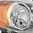 Passenger Side Headlight, with Bulb, Halogen, Chrome Interior