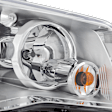 Passenger Side Headlight, with Bulb, Halogen, Chrome Interior