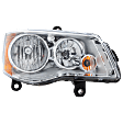 Passenger Side Headlight, with Bulb, Halogen, Chrome Interior, CAPA Certified