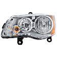 Driver Side Headlight, with Bulb, Halogen, Chrome Interior, CAPA Certified