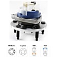 Front, Driver or Passenger Side Wheel Hub, With Bearing, With Sensor, 5 x 4.75 in. Bolt Pattern, RWD