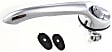 Front, Driver Side Chrome Exterior Door Handle, Without Key Hole
